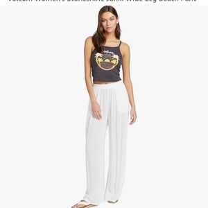 Volcom White Wide-Leg Beach Pants size XS